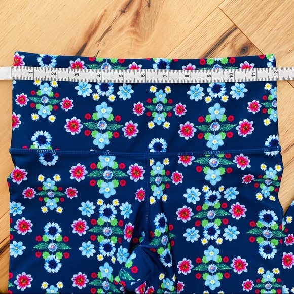 Terez Navy Floral Dream Super-High Band Leggings XS - Picture 13 of 13